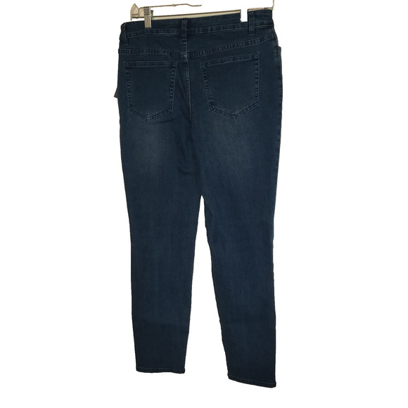 Azi New York Denim Skinny Jeans Women's Sz 6 Torn Patchwork Artsy Boutique NWT - Picture 8 of 13